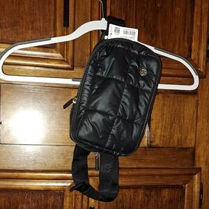 Lululemon Black Quilted Belt Bag with Adjustable Strap